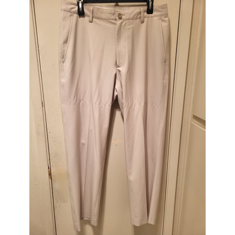 FJ FootJoy Mens Golf Pants Khaki Tan Chino Stretch Performance W34/L30